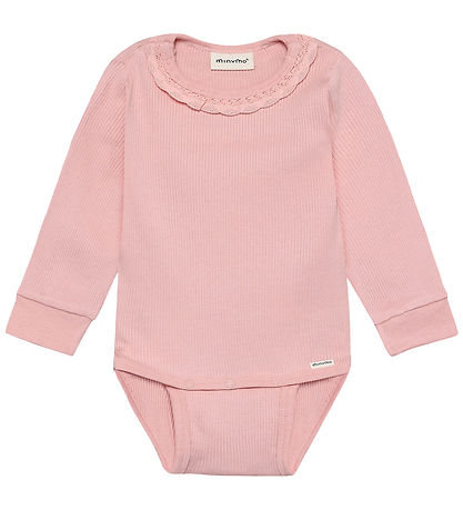 Minymo Body l/æ - Rib - Silver Pink