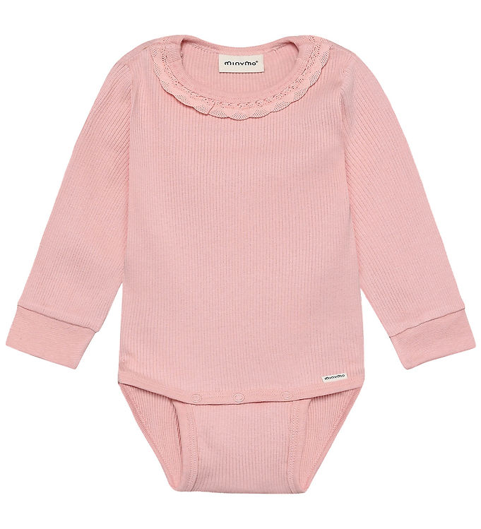 Minymo Body l/æ - Rib - Silver Pink