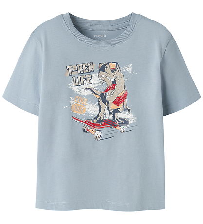 Name It T-shirt - NmmVanyo - 2-pak - Blue Fog/Chateau Gray