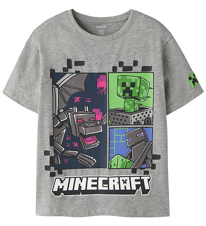 Name It T-shirt - NkmMykin - Minecraft - Grey Melange