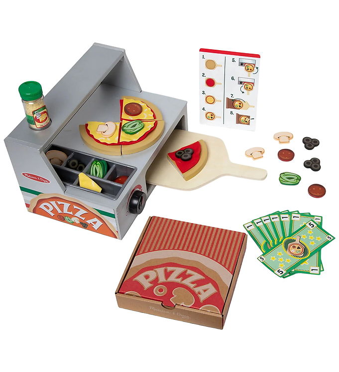 Melissa & Doug Wooden Playset Top and Bake Pizza Counter
