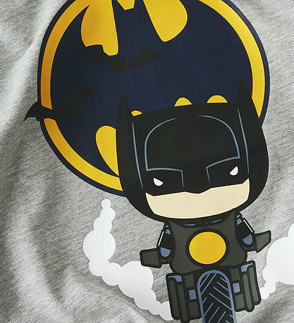 Name it Bluse - NmmOlej - Batman - Grey Melange