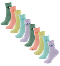 adidas Originals Socks - CRW - 10-Pack  - Silgrn/Glopnk/Seflaq
