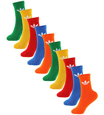 adidas Original Socks - Crw - 10-Pack - Blue/Green/Betsca