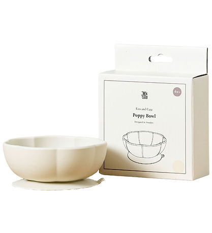 Jack o Juno Skål - Silicone - Poppy - Cream
