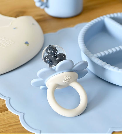 Jack o Juno Food Feeder - Poppy - Cream/ Pale Blue