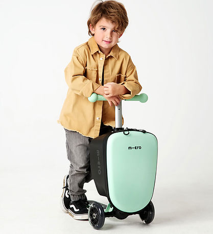 Micro Kuffert m. Løbehjul - Luggage Junior - Mint