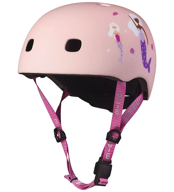 Micro Havfrue - Cykelhjelm - Pink - 52-56 cm