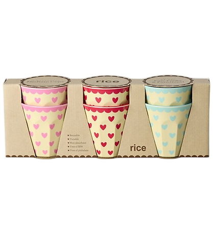 Rice Kopper - Melamin - 6 stk - 250 ml - Multifarvet