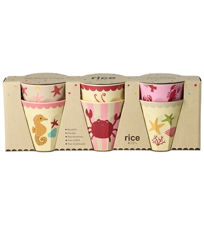 Rice Kopper - Melamin - 6 stk - 250 ml - Koral Ocean