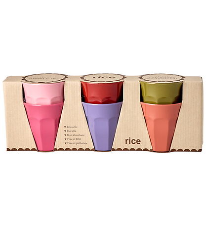 Rice Kopper - Melamin - 6 stk - 250 ml - Multifarvet