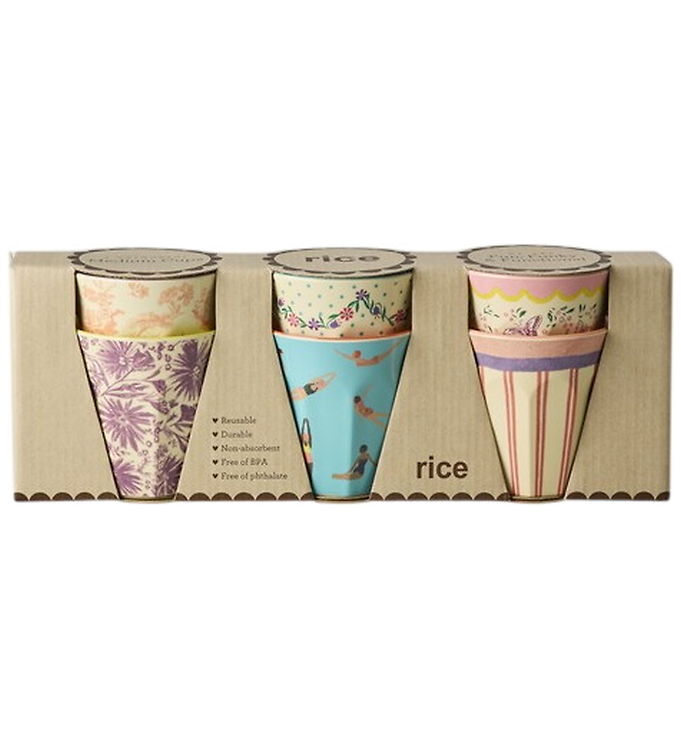 Rice Kopper - Melamin - 6 stk - 250 ml - Gloriously Prints