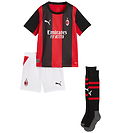 Puma Fótboltabúningur - AC Milan Home - Puma Black/Klæðning Rauð