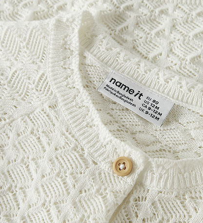 Name It Cardigan - Strik - NbfJenny - Cloud Dancer