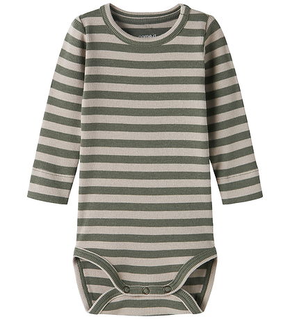 Name It Body l/æ - Rib - Noos - NbnBanio - Dusty Olive/Pure Cash