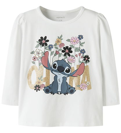 Name It Bluse - Noos - NmfJina - Stitch - Bright White