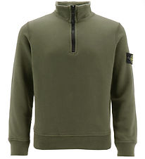 Stone Island Sweatshirt m. Lynlås - Military Green