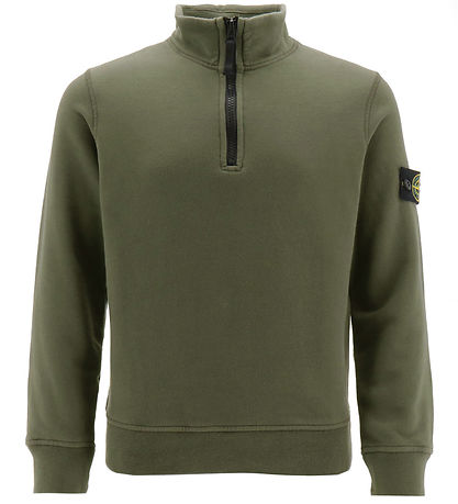 Stone Island Sweatshirt m. Lynlås - Military Green
