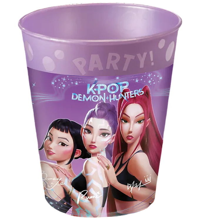 Decorata Party Plastikkopper - 4-pak - 250 ml - K-pop Demon Hunt