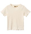 Wheat T-shirt - Rib - Alicia - Ivory