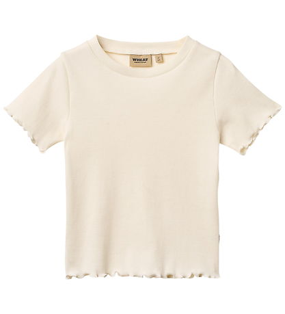 Wheat T-shirt - Rib - Alicia - Ivory