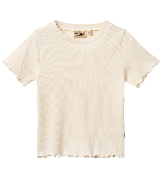 Wheat T-shirt - Rib - Alicia - Ivory
