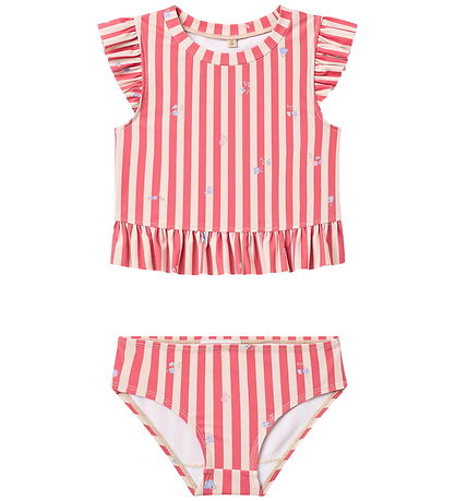 Wheat Bikini - Alma - Red Stripe Flowers