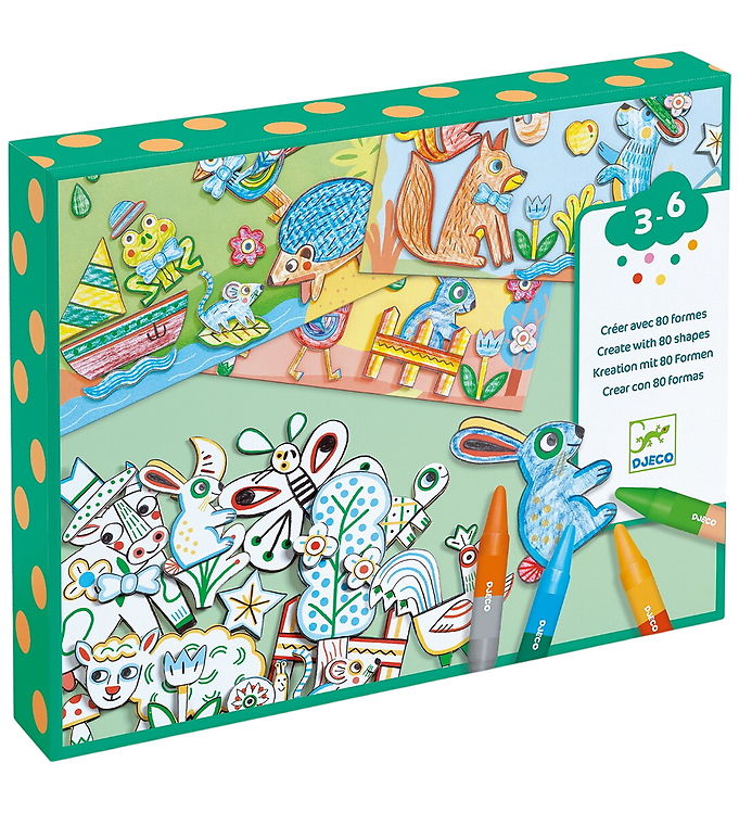 Djeco Tegnesæt - Create With 80 Shapes