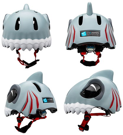 Crazy Safety Cykelhjelm - Shark - Grey