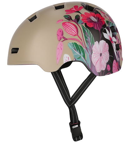 Crazy Safety Cykelhjelm - Rampage Flower - Sand