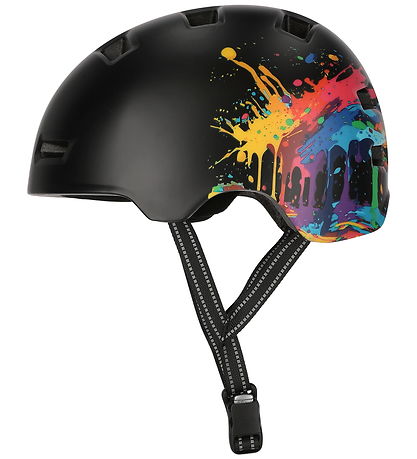 Crazy Safety Cykelhjelm - Rampage Splash - Orange/ Black/ Yellow