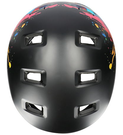 Crazy Safety Cykelhjelm - Rampage Splash - Orange/ Black/ Yellow