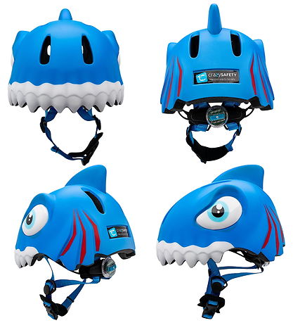 Crazy Safety Cykelhjelm - Shark - Blue