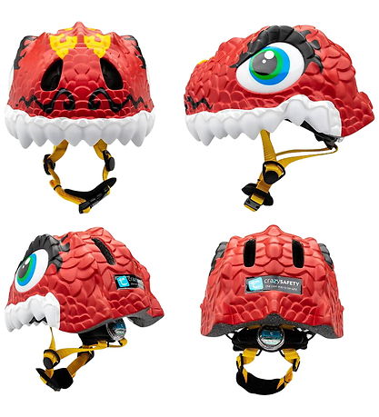 Crazy Safety Cykelhjelm - Dragon - Red