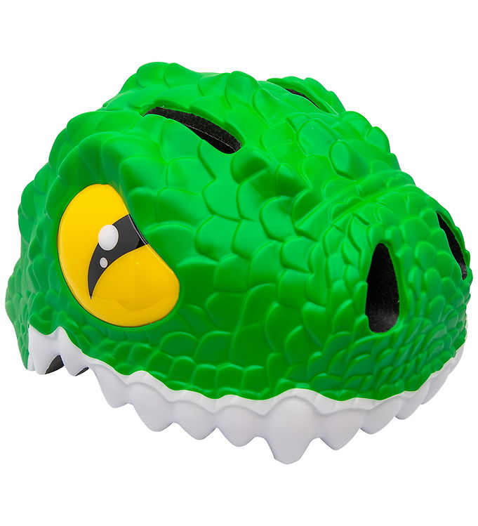 Crazy Safety Cykelhjelm - Crocodile - Green
