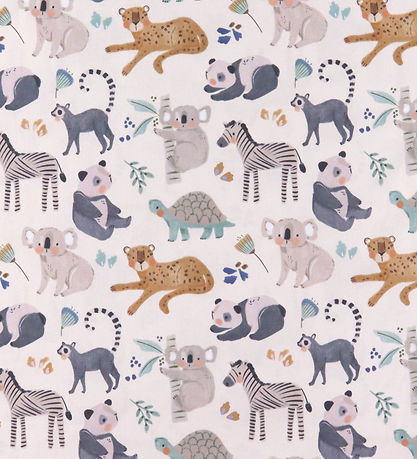 Nørgaard Madsens Sengetøj - Baby - Beige m. Vilde Dyr