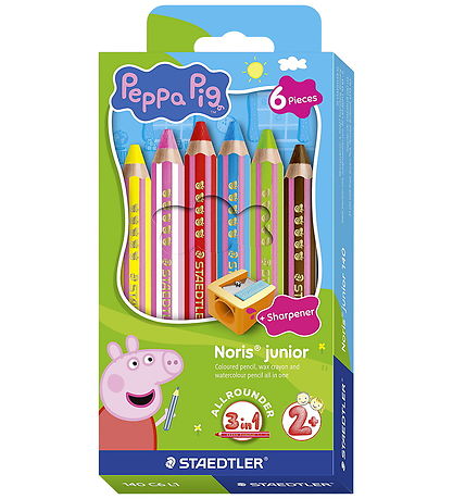 Staedtler Farveblyanter - Noris Junior - 6 stk. - Gurli Gris