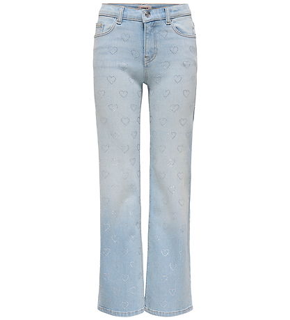 Kids Only Jeans - KogJuicy - Wide - Light Blue Denim/Rhinestone 
