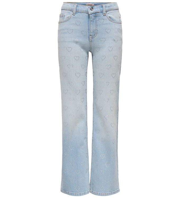 Kids Only Jeans - KogJuicy - Wide - Light Blue Denim/Rhinestone
