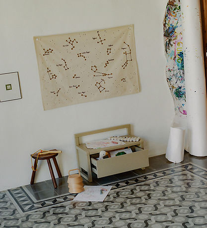 Ferm Living Vægtæppe - 100x70 cm - Constellation - Undyed