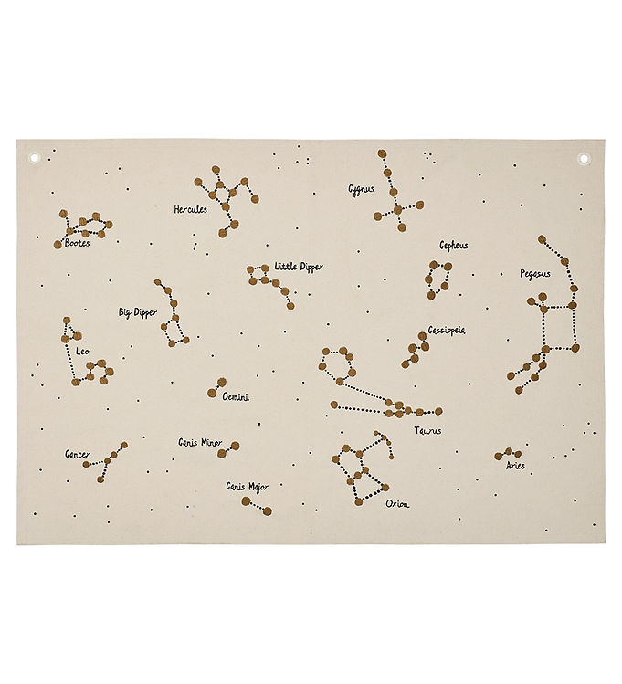 Ferm Living Vægtæppe - 100x70 cm - Constellation - Undyed