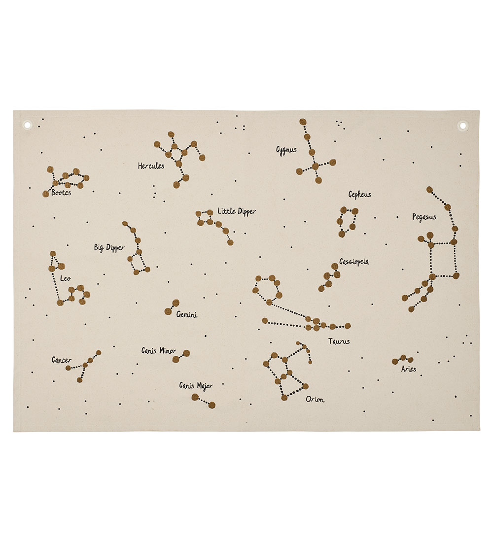 Ferm Living Wandteppich - 100 x 70 cm - Sternbild - Ungefärbt - Ferm Living - One Size - Decken