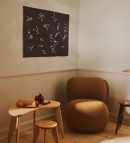 Ferm Living Vægtæppe - 100x70 cm - Constellation - Dark Blue