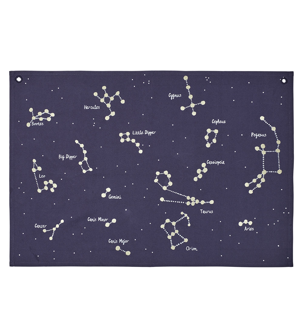 Ferm Living Wandteppich - 100x70 cm - Sternbild - Dark Blue - Ferm Living - One Size - Decken