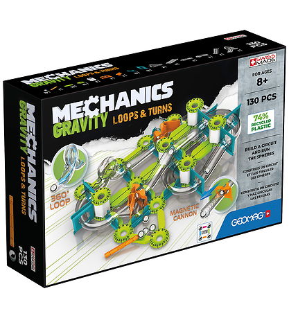 Geomag Magnetsæt - Mechanics Gravity Re Loops & Turns - 130 Dele