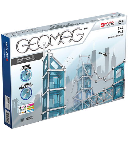Geomag Magnetsæt - Pro-L Skyline Ny - 174 Dele