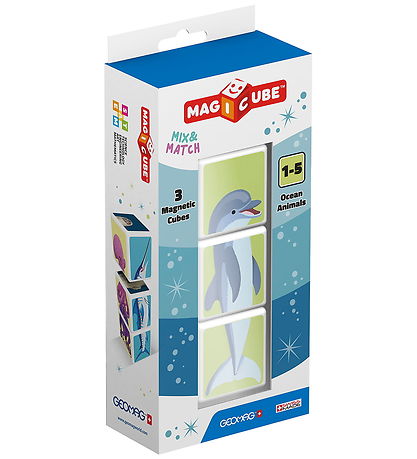 Geomag Magnetsæt - Magicube - Mix & Match Ocean Animals - 3 Dele