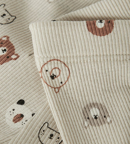 Name It Leggings - Rib - NbnJoppi - Almond Milk