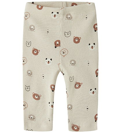 Name It Leggings - Rib - NbnJoppi - Almond Milk