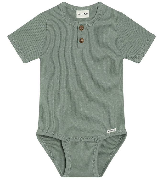 Minymo Body k/æ - Rib - Modal/Bomuld - Lily Pad billede